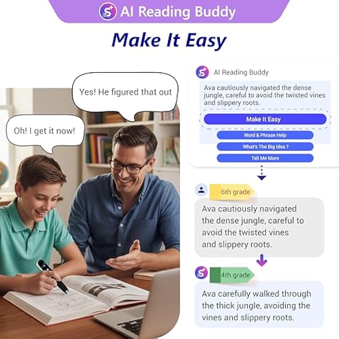 rayihni WORLDPENSCAN AI READER – READING PEN FOR KIDS WITH DICTIONARY & AI READING BUDDY ON SCANNOTE LITERACY PLATFORM - Image 3