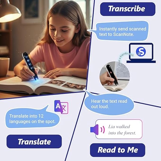 rayihni WORLDPENSCAN AI READER – READING PEN FOR KIDS WITH DICTIONARY & AI READING BUDDY ON SCANNOTE LITERACY PLATFORM - Image 2