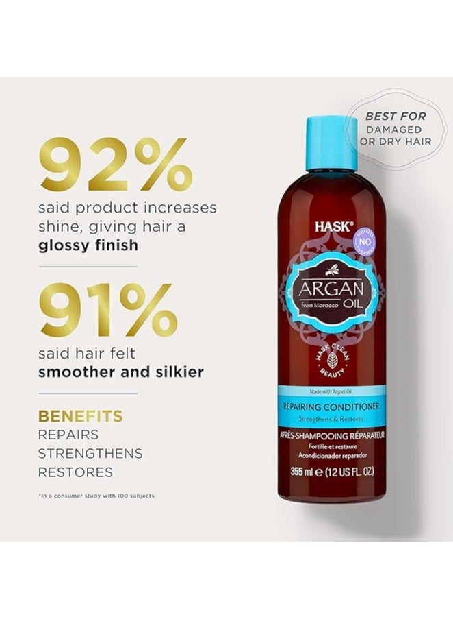 HASK Hask Argan Oil Repairing Conditioner – 355ml, Strengthens & Restores Shine  - Image 4