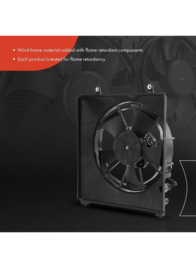 A-Premium Left Engine Radiator Cooling Fan Assembly Compatible with Select Honda Models - Fit 2015-2020, 1.5L - Replace# 190155R1003, 190205R1003 - Image 3