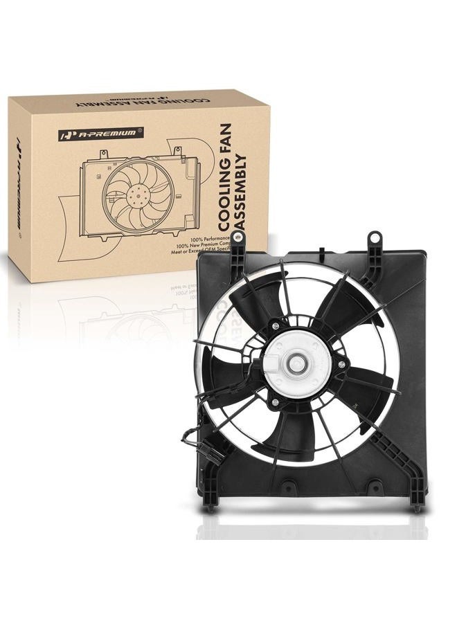 A-Premium Left Engine Radiator Cooling Fan Assembly Compatible with Select Honda Models - Fit 2015-2020, 1.5L - Replace# 190155R1003, 190205R1003 - Image 1