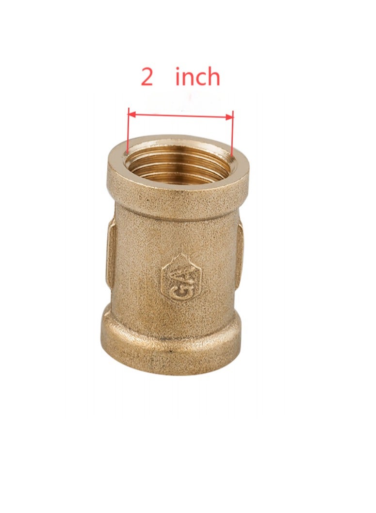 GA  2 Pcs set,  Brass  Female Socket 1 inch TO 2 inch  Brass Plumbing Fittings Set, High-Purity Copper Alloy, BSPT Thread Standard, - Image 2