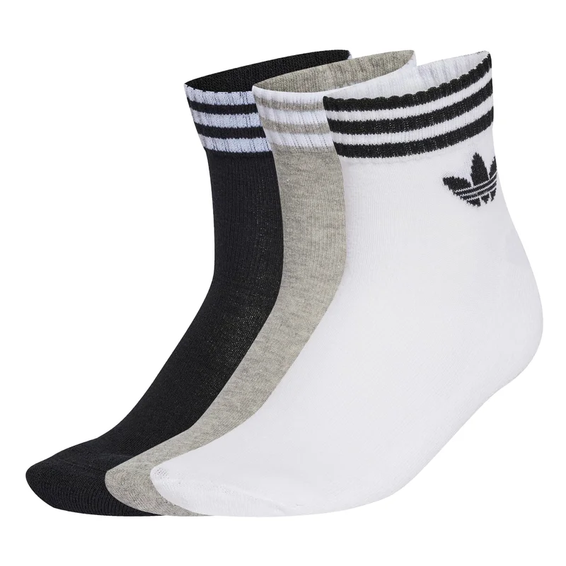 Adidas Originals White 3-Stripes Ankle Socks 3 Pairs  | Best Price UAE