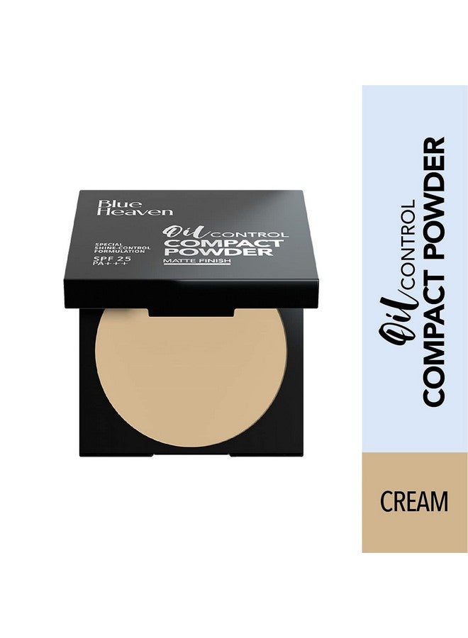 بلو هيفن بودرة مضغوطة لامعة للتحكم في الزيت للبشرة الدهنية، عامل حماية من الشمس 25، لمسة نهائية غير لامعة، كريم 201، 8 جم - Image 2