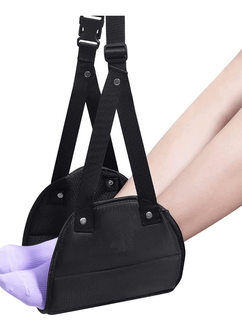 Generic Foot Rest,Portable Travel Footrest Flight Carry-On Foot Rest Adjustable Height Foot Rest Travel Accessories Footrests Hammock  - Image 2