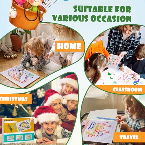CHEROSIN Fine Motor Threading Boards for Kids - Pencil Grasp Fine Motor Toys Sensory Learning Boards for Preschooler, Calm Down Activity Therapy Toys Gifts for 3 4 5 6 Year Old Kids Boys Girls - Image 5