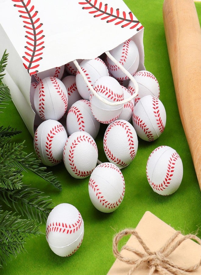 DEARIDAP 20 Pcs Mini Squeeze Foam Stress Balls, Small Sports Balls Party Decoration, Sports Stress Relief Ball for Birthday Gifts, Sport Games and Party Favors (White-Baseball) - Image 4
