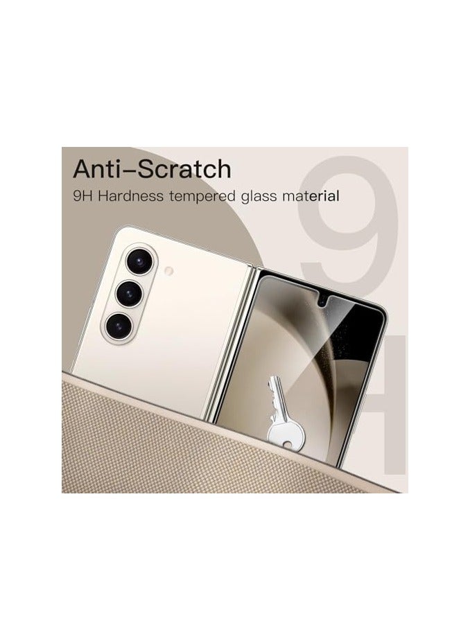 JETech Front Screen Protector for Samsung Galaxy Z Fold 5, Tempered Glass Film with Easy Installation Tool, Case-Friendly, HD Clear, 3-Pack - Image 4