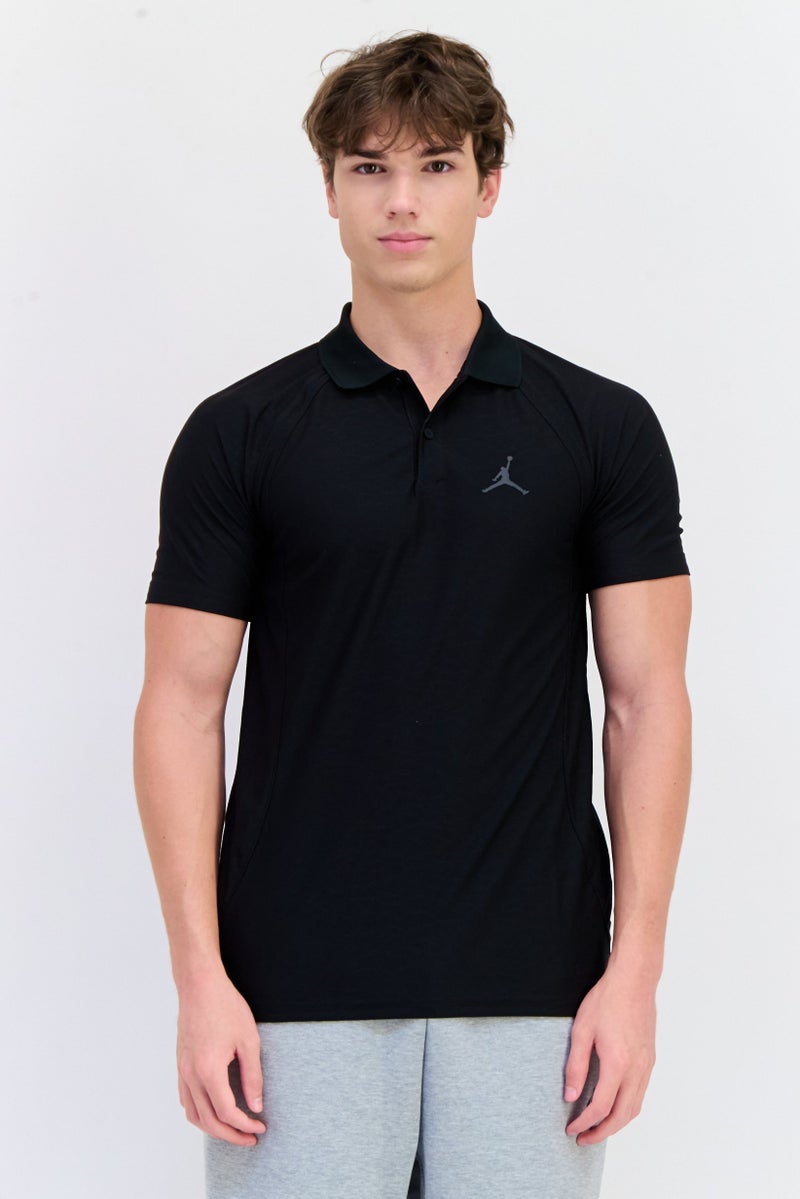 Air Jordan Men Sportswear Fit Short Sleeves Outdoors Polo Shirts, Black  - Image 1
