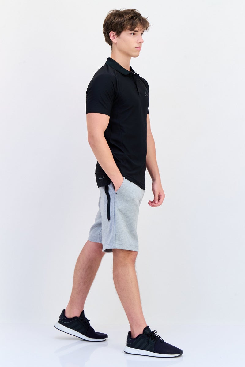 Air Jordan Men Sportswear Fit Short Sleeves Outdoors Polo Shirts, Black  - Image 2