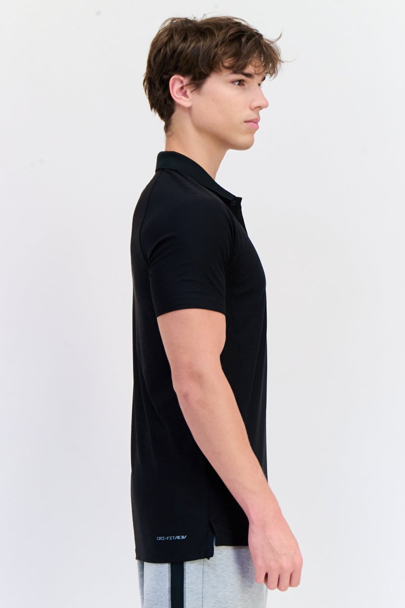 Air Jordan Men Sportswear Fit Short Sleeves Outdoors Polo Shirts, Black  - Image 4