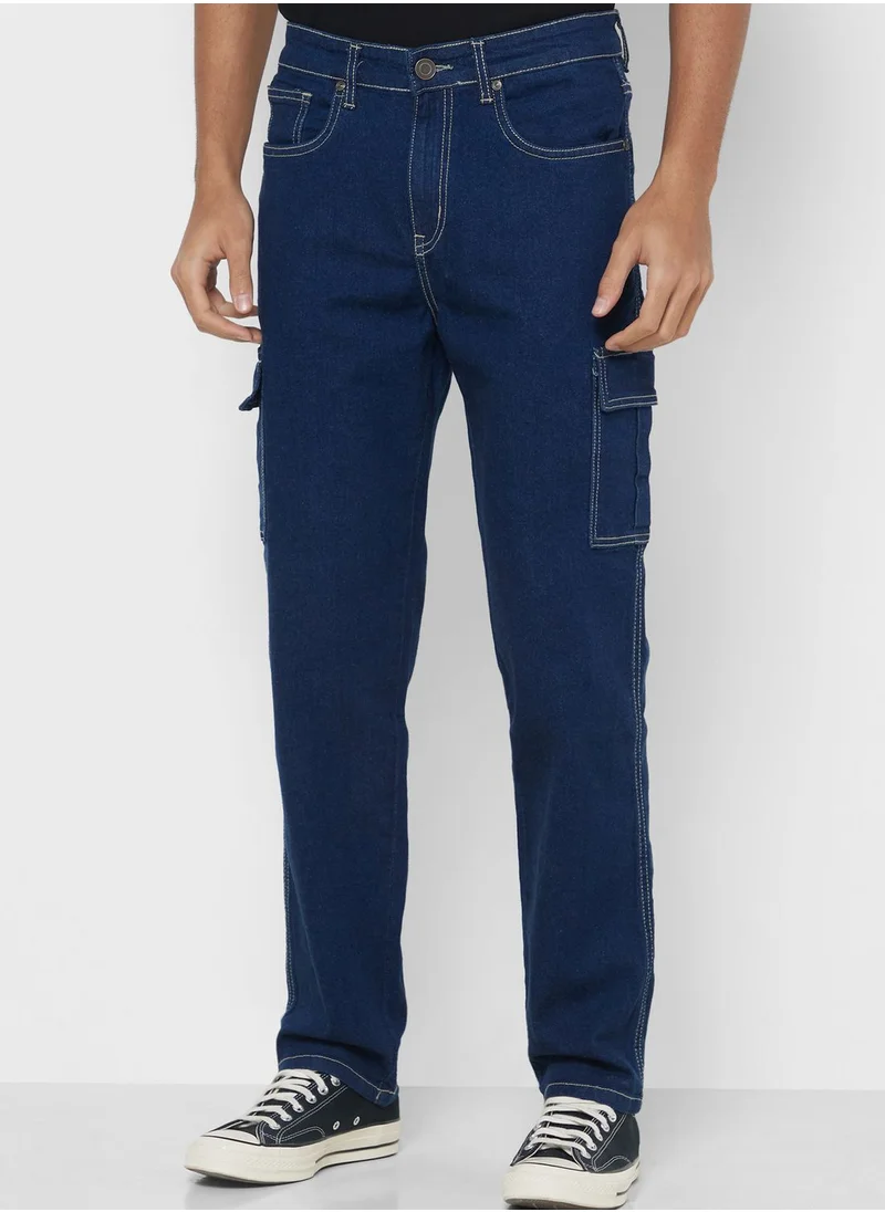 Seventy Five Mens Cargo Jeans
