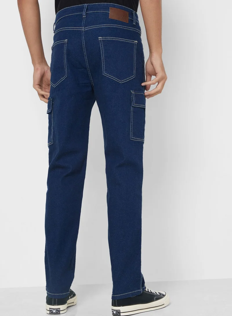 Seventy Five Mens Cargo Jeans