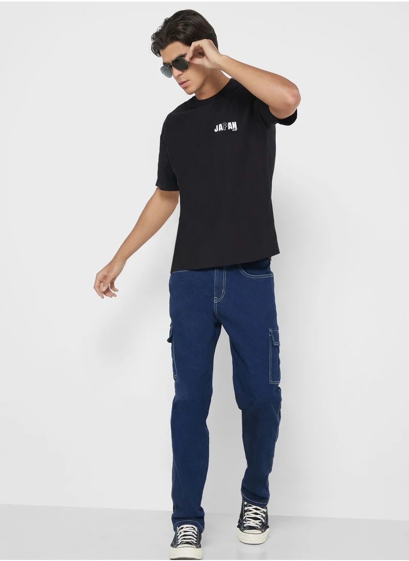 Seventy Five Mens Cargo Jeans