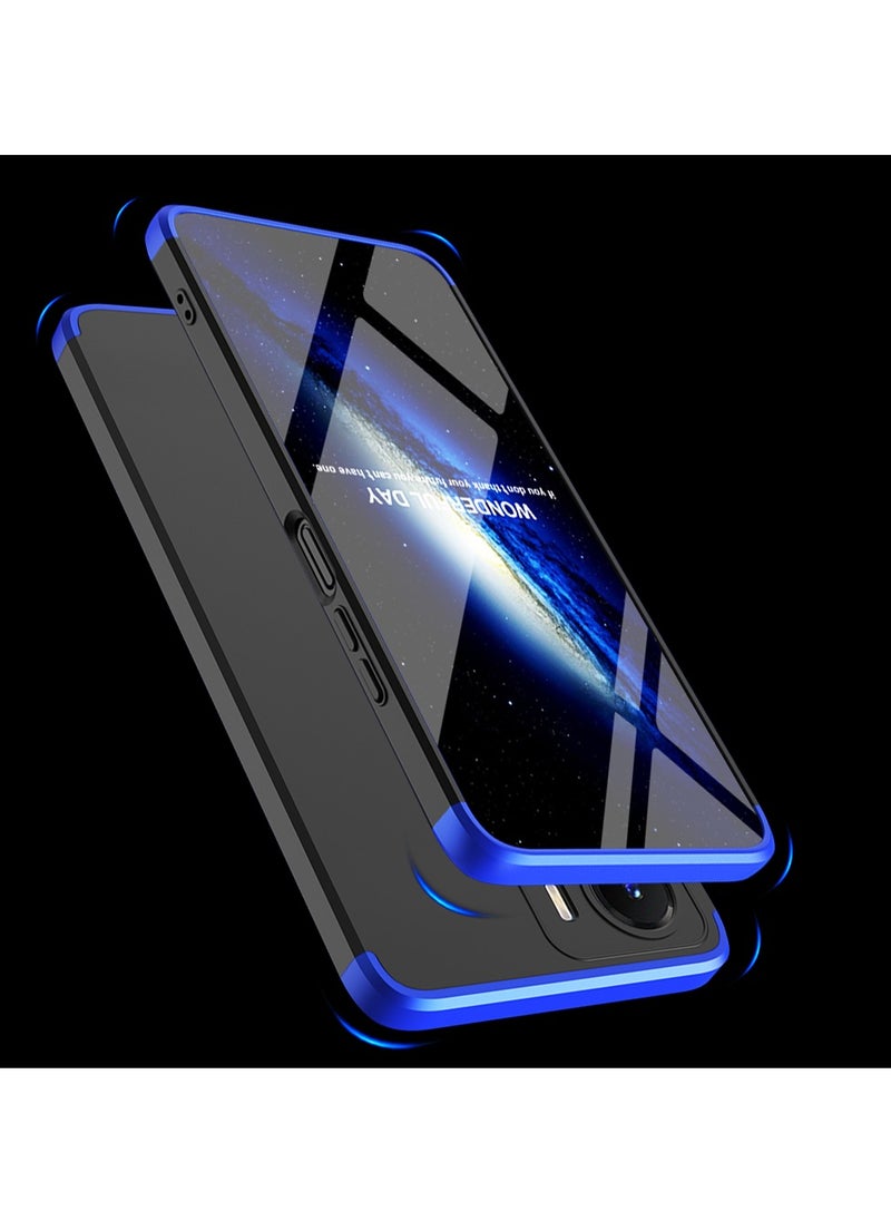 GKK Compatible With vivo Y16 GKK 360 Degree Protection Cover- (Blue&Black)  - Image 4