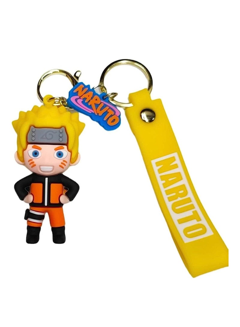 Naruto Keychain with Hook & Straps Key Chains Multicolor for Bike Car & Collectible for Anime Fans - Image 1