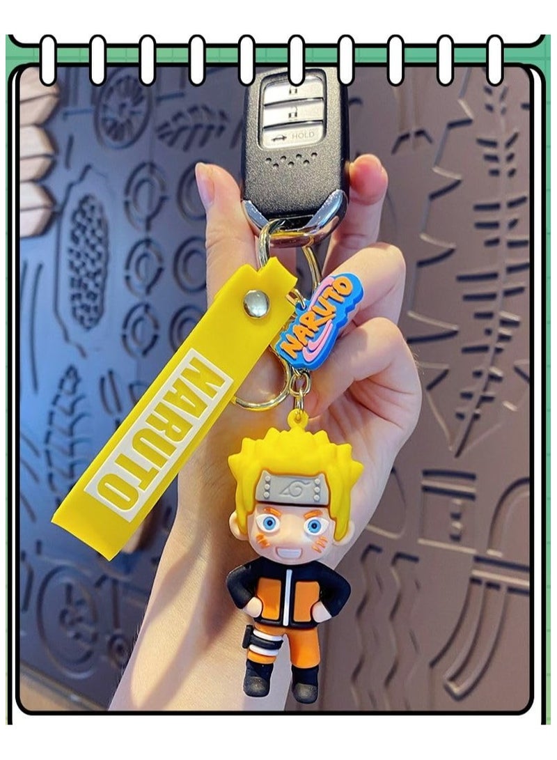 Naruto Keychain with Hook & Straps Key Chains Multicolor for Bike Car & Collectible for Anime Fans - Image 2
