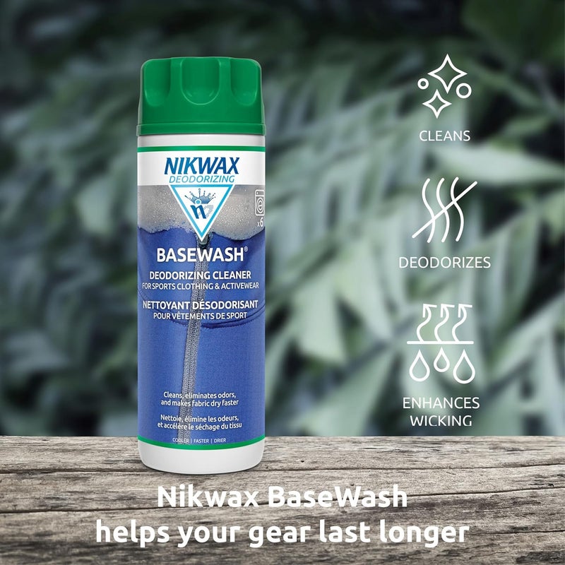 Nikwax BaseWash 300 ml - Deodorizing Cleaner for Sports Clothing & Activewear - Image 4