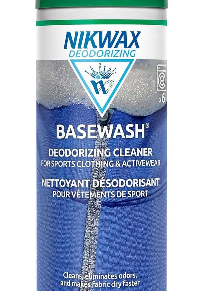 Nikwax BaseWash 300 ml - Deodorizing Cleaner for Sports Clothing & Activewear - Image 1