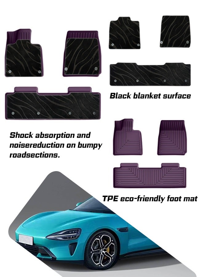 Generic Car floor mat, model 2024, suitable for Xiaomi su7, with double floor mat, high end and environmental protection. Easy to clean, goodcar  - Image 2