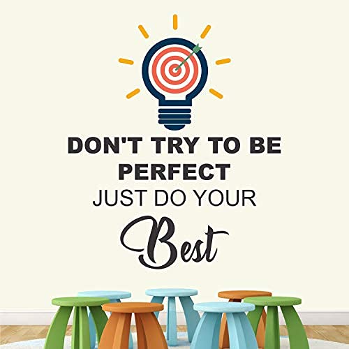 StickMe 'Just Do Your Best - Team Work - Office - Corporate - Business - Inspirational - Motivational - Quotes - Wall Sticker' -SM837 (Multi Colour, Vinyl - 75cm X 65 cm) - Image 1