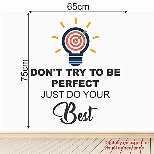 StickMe 'Just Do Your Best - Team Work - Office - Corporate - Business - Inspirational - Motivational - Quotes - Wall Sticker' -SM837 (Multi Colour, Vinyl - 75cm X 65 cm) - Image 3