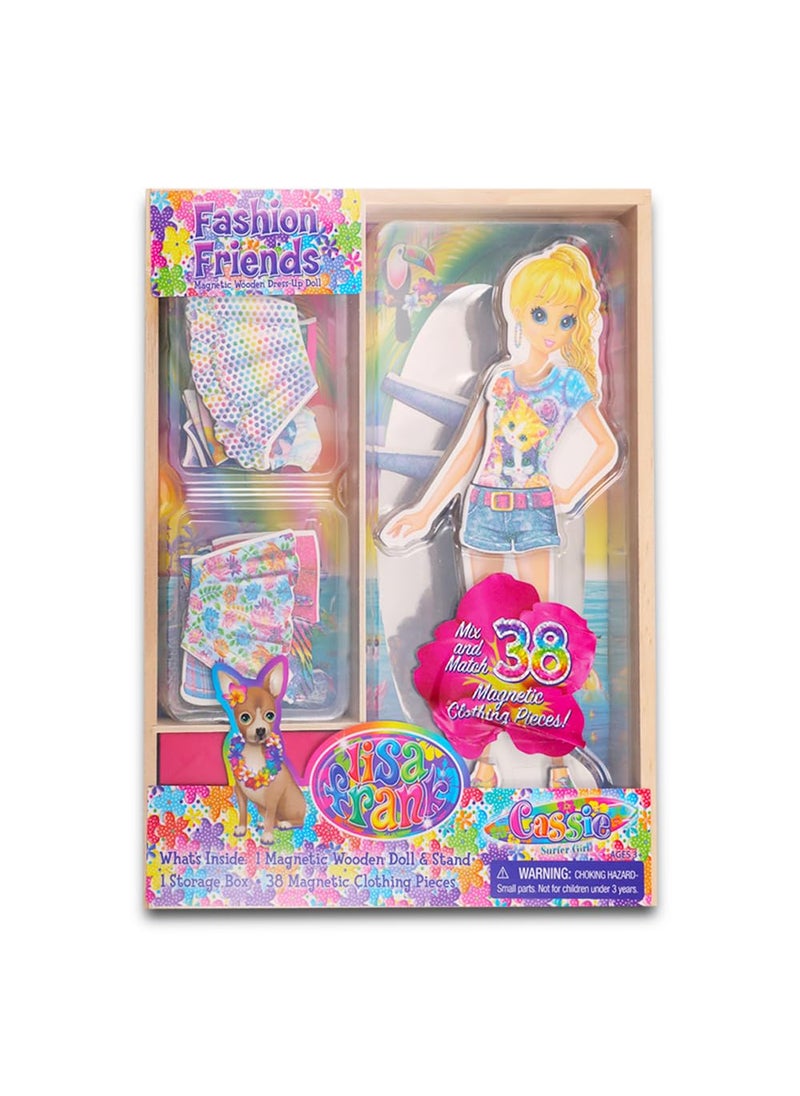 Lisa Frank Lisa Frank Paper Dolls Activity Set -- 1 Wooden Doll with Stand, 1 Storage Box with Over 30 Magnetic Clothing Pieces (Lisa Frank Party Supplies)  - Image 2