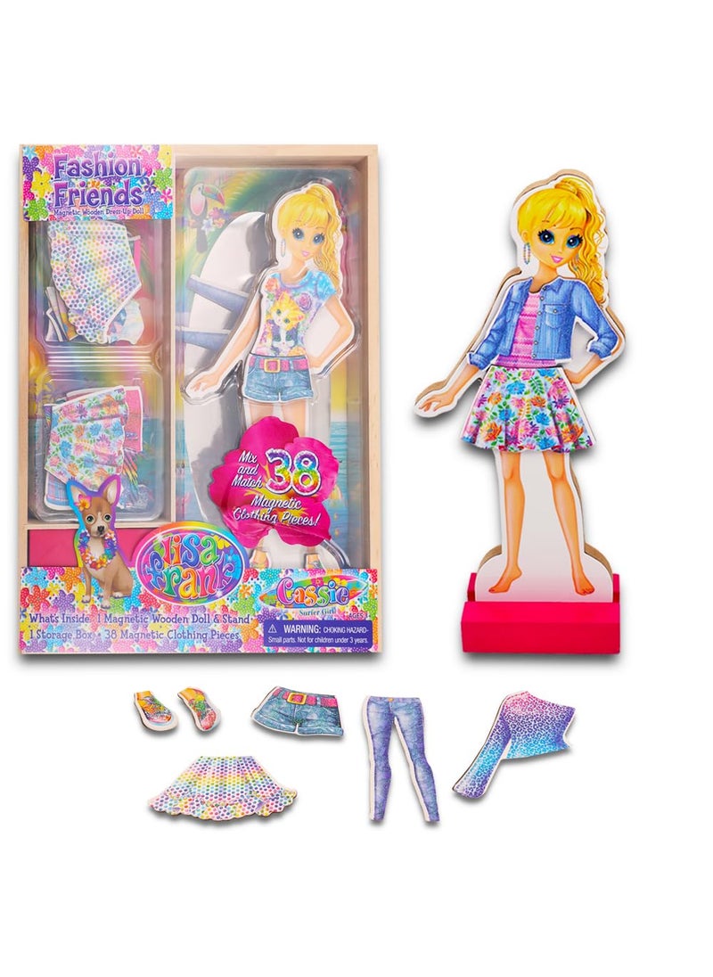 Lisa Frank Lisa Frank Paper Dolls Activity Set -- 1 Wooden Doll with Stand, 1 Storage Box with Over 30 Magnetic Clothing Pieces (Lisa Frank Party Supplies)  - Image 4