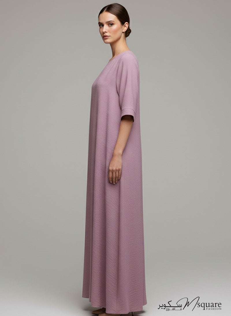 MSquare Fashion Purple CEY Fabric Inner Slip Dress for Abaya – Soft Underdress - Image 2