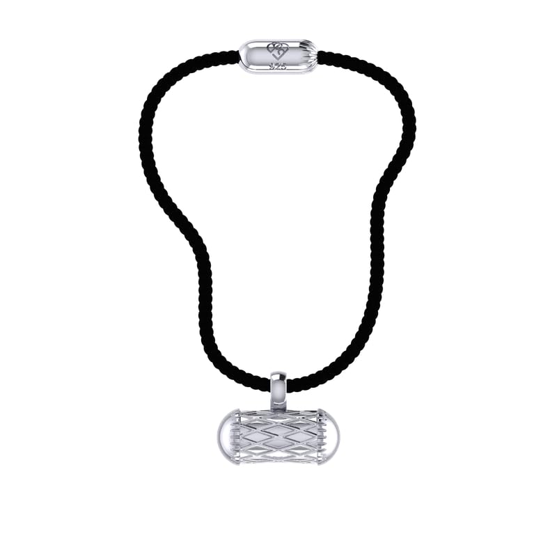 TINY TIARAA Pure 925 Silver Pendant Capsule Openable Kavach Taweez Amulet with Black Threads for Girls Boys Kids Women Men |Nazariya Pendant Taviz Cylinder | Evil Protection Tabiz - Image 1