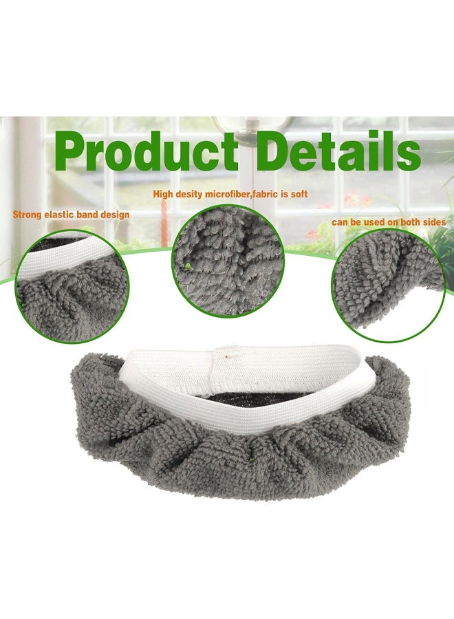 YelaJoy 10 PCS Reusable Mop Pads for Swiffer Sweeper Mop, Dry Sweeping Cloths and  Wet Mopping Cloths for Household Cleaning, Washable Microfiber Wet Pads for Mopping Floors - Image 5