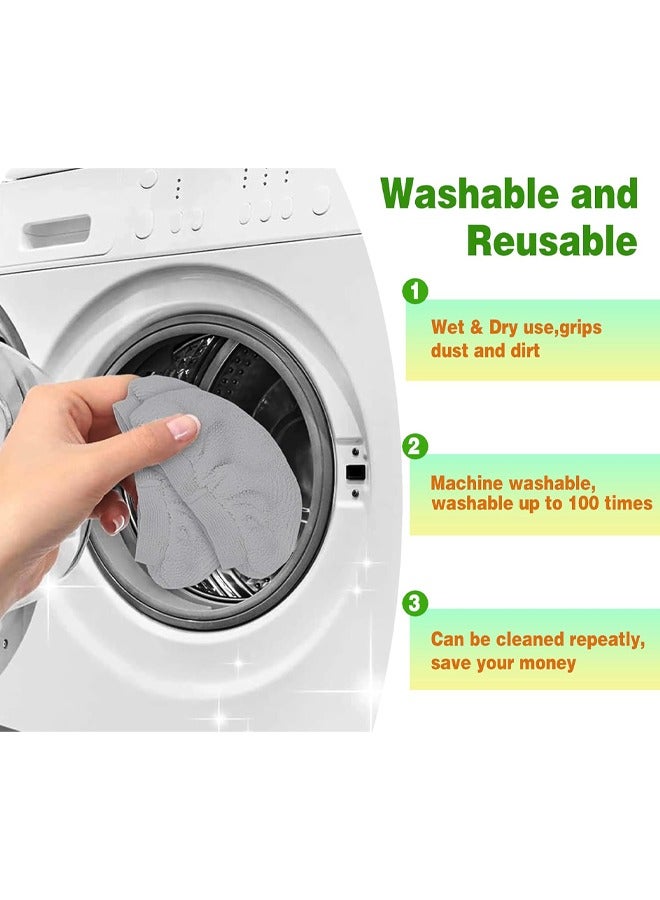 YelaJoy 10 PCS Reusable Mop Pads for Swiffer Sweeper Mop, Dry Sweeping Cloths and  Wet Mopping Cloths for Household Cleaning, Washable Microfiber Wet Pads for Mopping Floors - Image 4