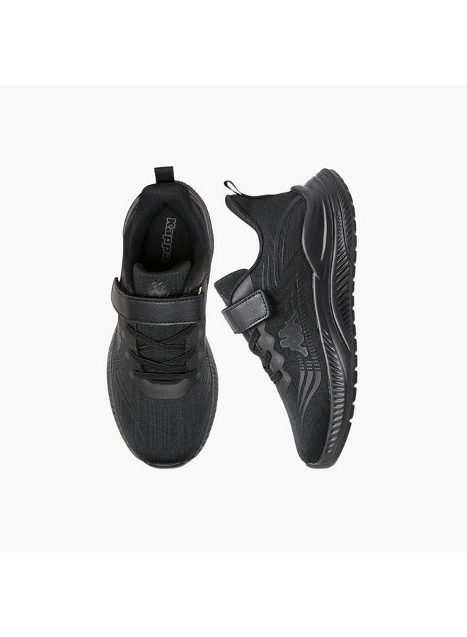 Kappa Girls' Logo Print Sport Shoes with Hook and Loop Closure  - Image 1