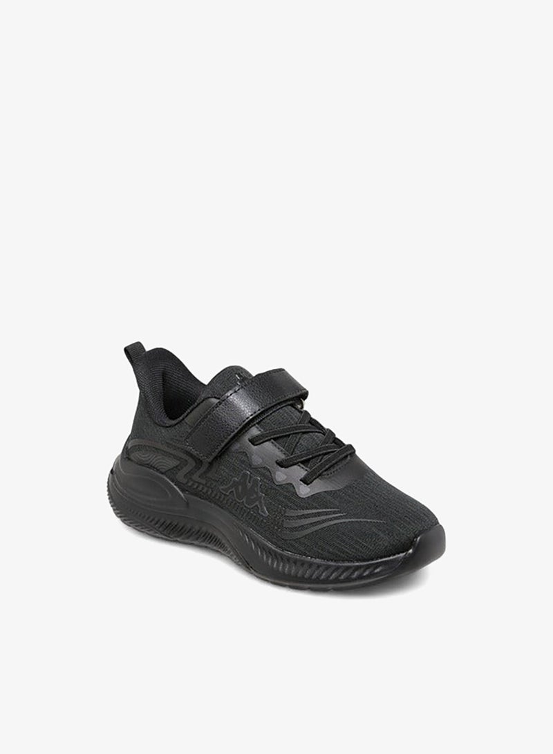 Kappa Girls' Logo Print Sport Shoes with Hook and Loop Closure - Image 2