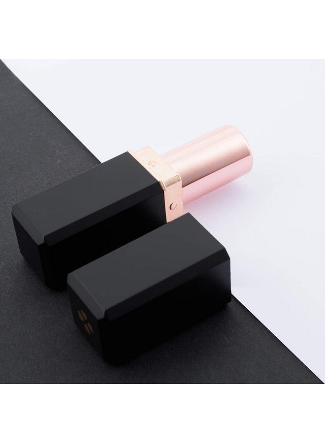 ألون 10 قطع من أنابيب أحمر الشفاه الفارغة السوداء من Allwon، عبوة مرطب شفاه DIY (أنبوب مربع) - Image 4