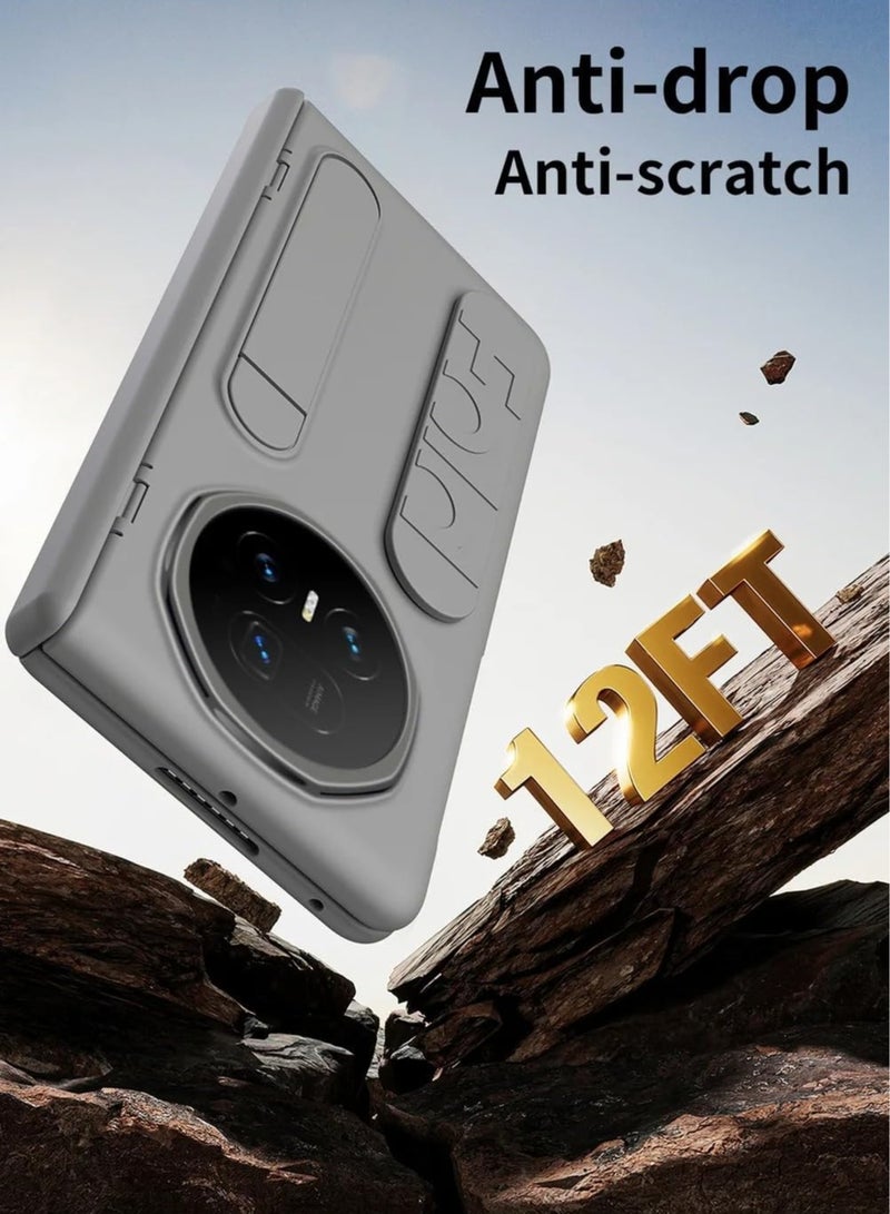 عام متوافق مع حافظة هونور ماجيك في 5 2025 مع واقي للشاشة وحامل قابل للتعديل وحزام يد غطاء صدمة للكمبيوتر الشخصي حافظة مفصلية لهاتف هونور ماجيك في 5 - Image 3