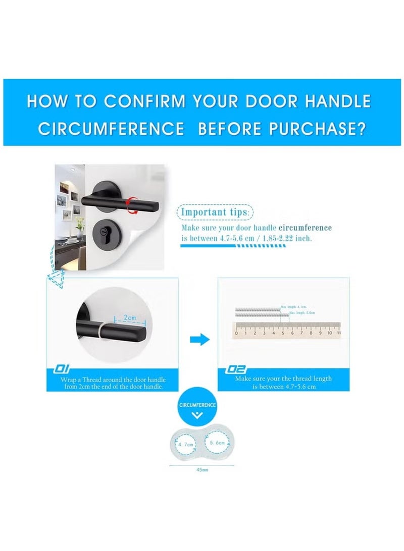 10 Pack Door Handle Stopper, Wall Protector, Clear Rubber Door Stopper, Pvc Door Handle Guard, Door Handle Bumper for Cabinet Furniture Home Office (Transparent)  - Image 4
