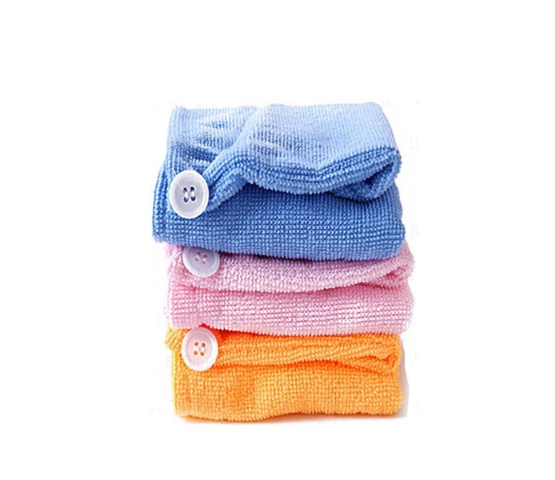 FEELBLUE Microfiber 300 GSM Hair Towel, Assorted Colour(Pack of 3pc) - Image 3