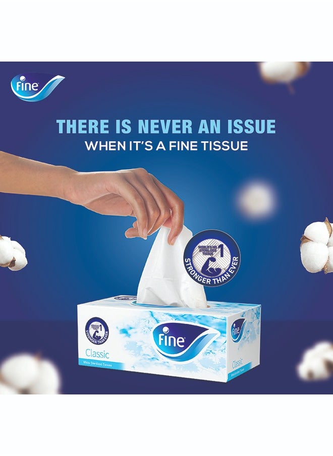Fine - Classic Facial Tissue, Sterilized Tissue Box 170 Sheets x 2 Ply - Image 1