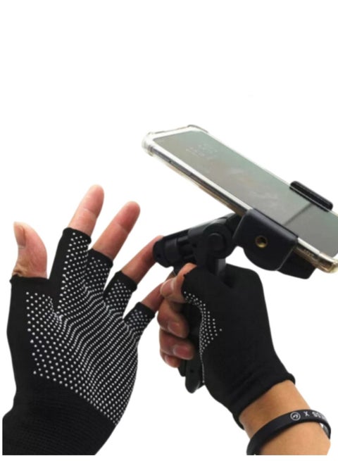 Unisex Cotton Half Finger Gloves