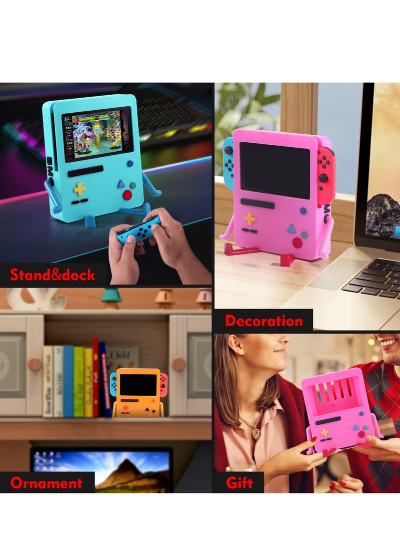 SYOSI - Game Console Stand for Nintendo Switch, Cute Cartoon Handheld Game Console Screen Support Stand Hands-free Support Plate for Protection and Portability (blue) - Image 1
