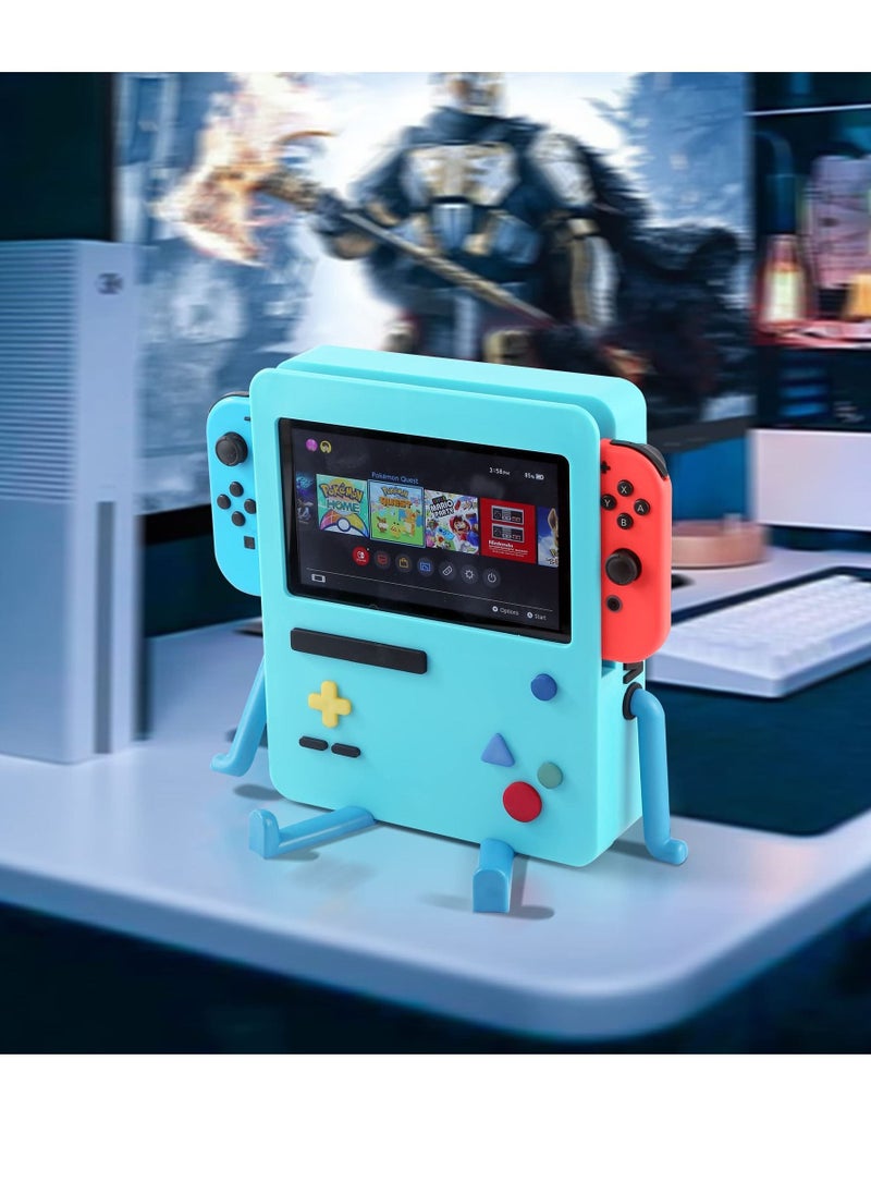 SYOSI - Game Console Stand for Nintendo Switch, Cute Cartoon Handheld Game Console Screen Support Stand Hands-free Support Plate for Protection and Portability (blue) - Image 1