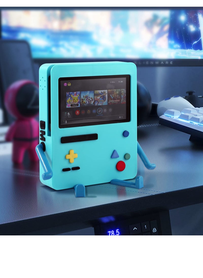 SYOSI - Game Console Stand for Nintendo Switch, Cute Cartoon Handheld Game Console Screen Support Stand Hands-free Support Plate for Protection and Portability (blue) - Image 1