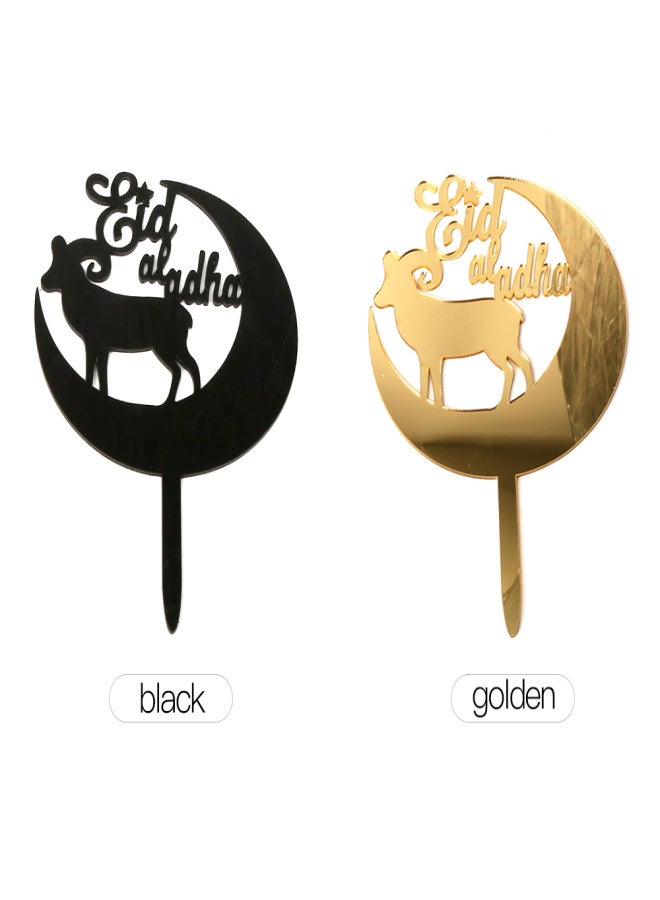 Acrylic Cake Topper with Moon for Eid Mubarak Ramadan Cake Stand Decorations Party Supplies - Image 2