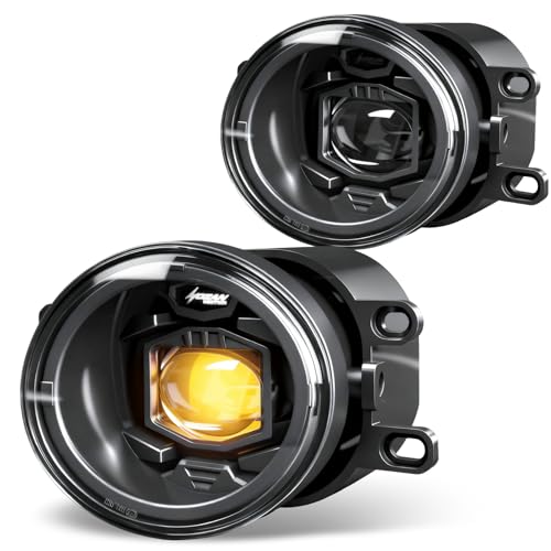 Riasdy Upgraded 2PCS Yellow Fog Lights Assembly for 2016-2023 Toyota Tacoma, 2014-2023 4Runner, 2014-2019 Tundra, 2007-2014 Camry, 2006-2012 RAV4, 2006-2013 Yaris, 2008-2013 Lexus IS-F, Round fog lights - Image 1