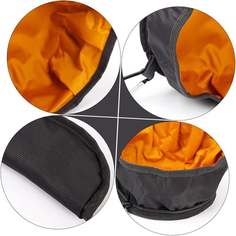 وعاء طعام حيوانات أليفة قابل للطي محمول للقطط والكلاب لتغذية السفر في الهواء الطلق حوض طعام وماء عشوائي اللون - Image 4