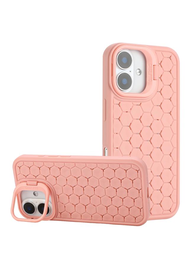 S-TOP Case For iPhone 16 Plus Honeycomb Radiating Lens Holder TPU Phone Case - Image 1