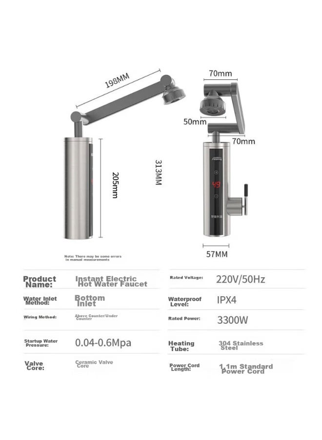 Chigo Electric Hot Water Faucet, Instant Mechanical Arm, Fast Heating Water Tap, Cold And Hot Heater, Variable Frequency Constant Temperature, Kitchen Balcony Household Water Heater Zg-kbs31b - Image 1