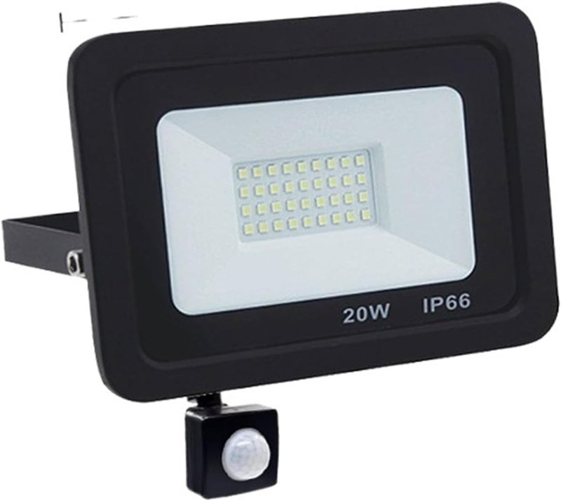 Motion Sensor LED Floodlight 20W Cold White Outdoor Wall Lamp IP66 Spotlight - Image 1