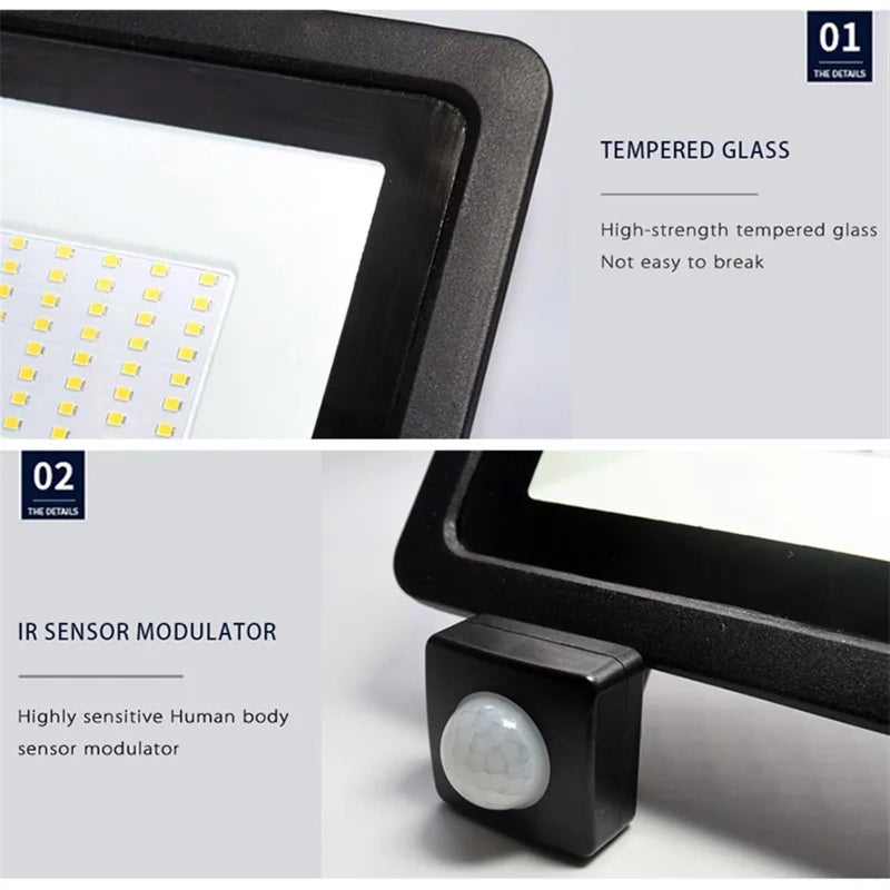 Motion Sensor LED Floodlight 20W Cold White Outdoor Wall Lamp IP66 Spotlight - Image 5